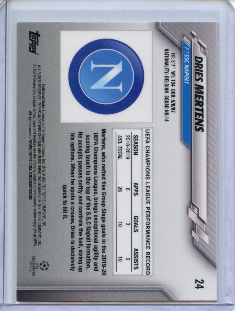 2019-20 Topps Chrome UEFA CL Dries Mertens