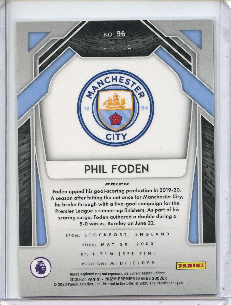 2020-21 Panini Prizm Premier League Phil Foden Breakaway Teal 2/49