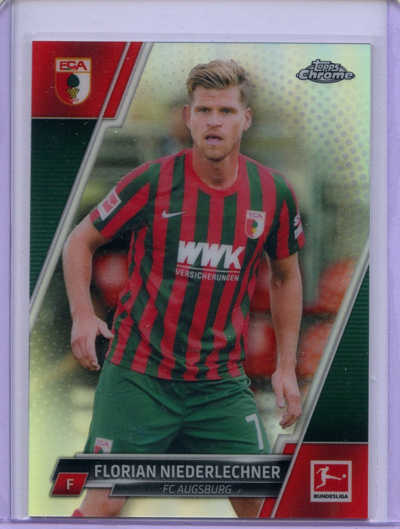 2021-22 Topps Chrome Bundesliga Soccer Florian Niederlechner Refractor