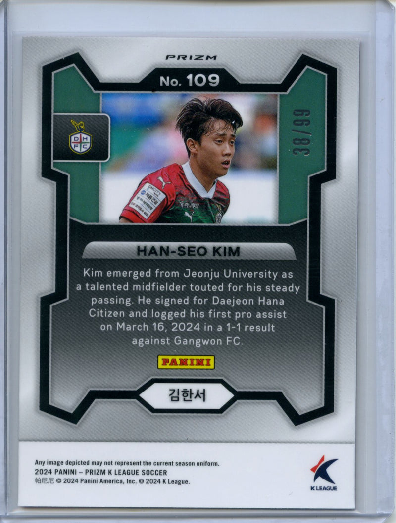 2024 Prizm K-League Soccer Han-Seo Kim Red Prizm 38/99