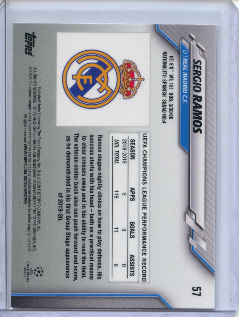 2019-20 Topps Chrome UEFA CL Sergio Ramos