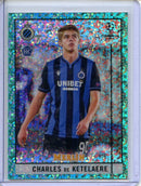 2020-21 Topps Merlin Chrome UEFA CL Charles De Ketelaere Aqua Speckle 36/175