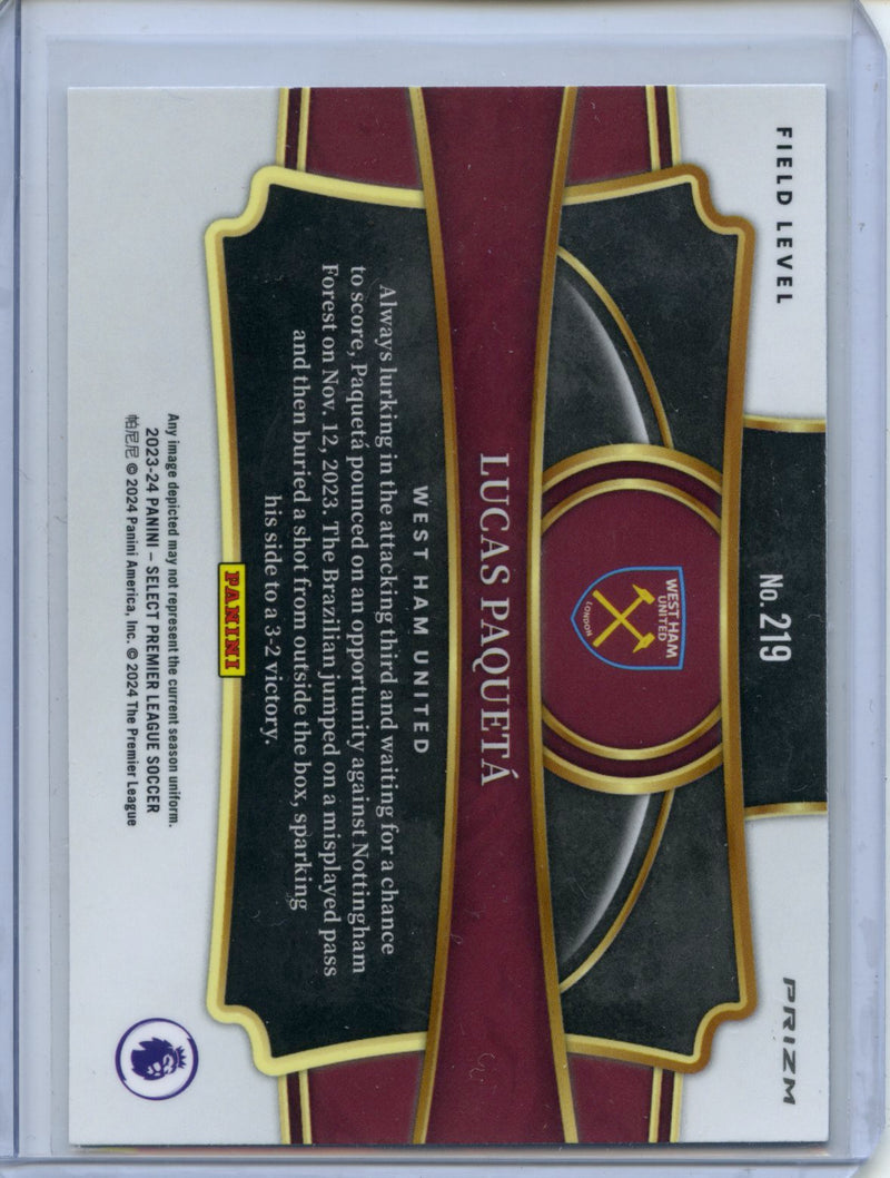 2023-24 Select Premier League Lucas Paqueta Field Level Silver