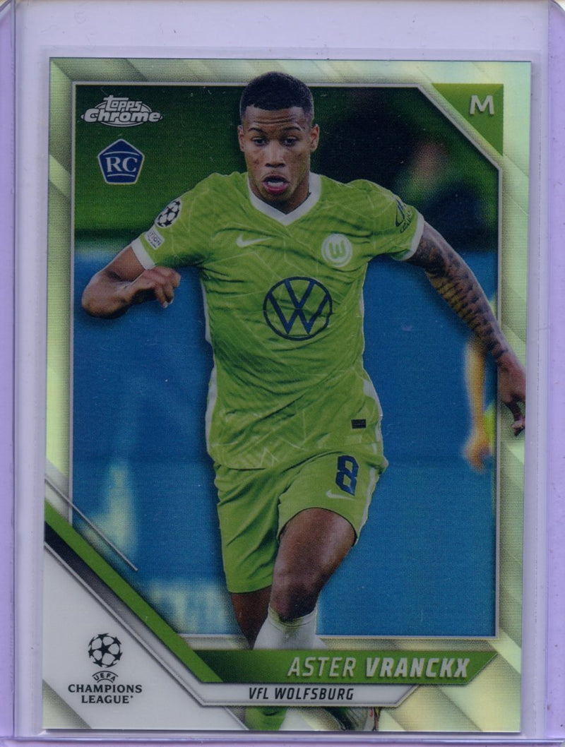 2021-22 Topps Chrome UEFA CL Aster Vranckx Refractor