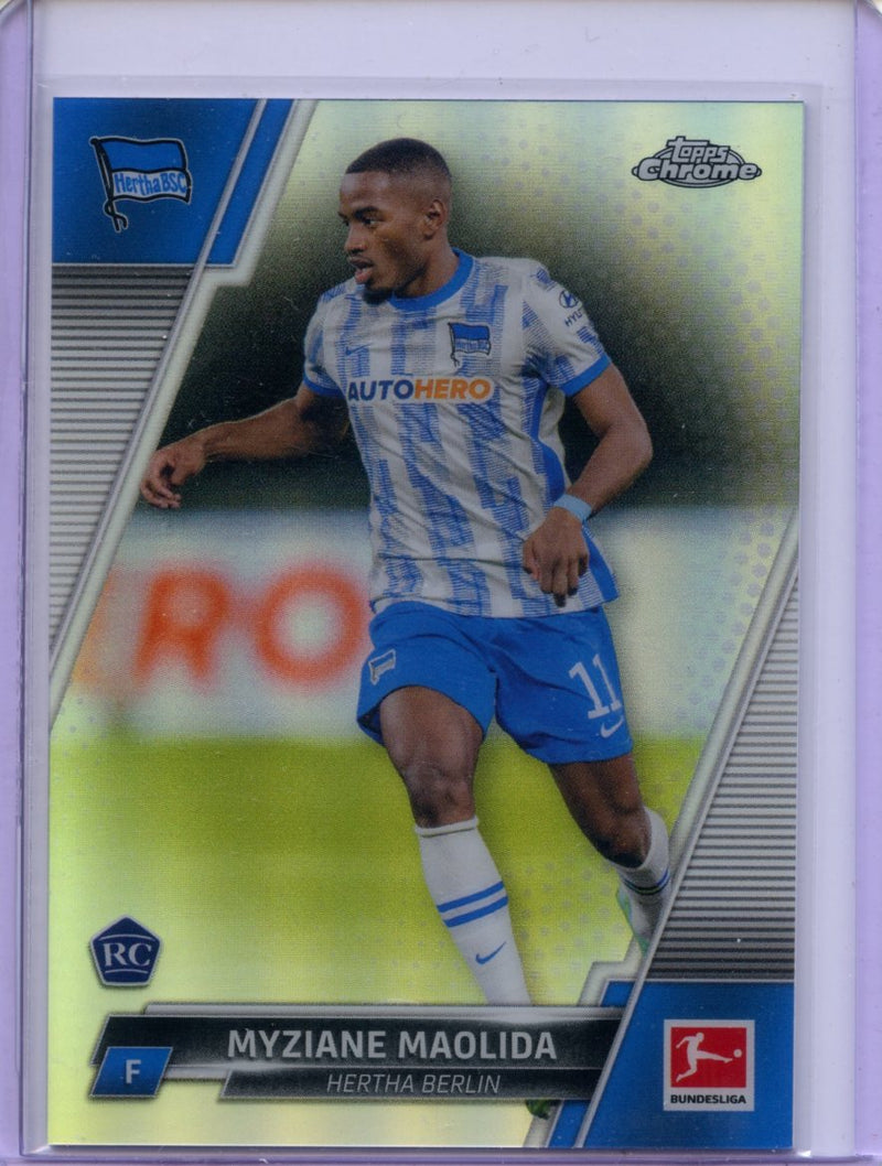 2021-22 Topps Chrome Bundesliga Soccer Myziane Maolida Refractor