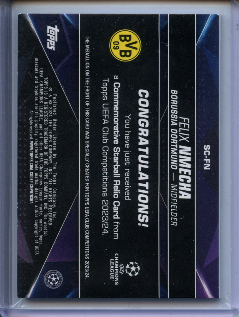 2023-24 Topps UEFA CC Felix Nmecha Starball Commemorative Relic