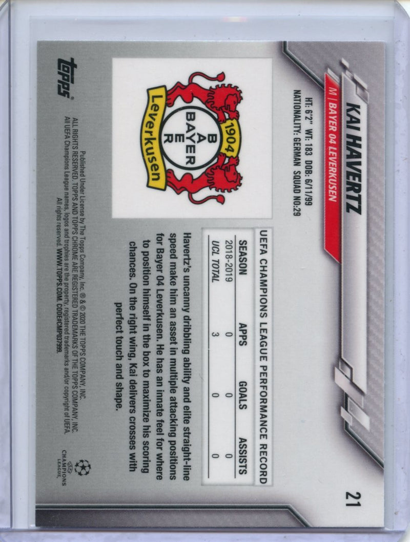 2019-20 Topps Chrome UEFA CL Kai Havertz