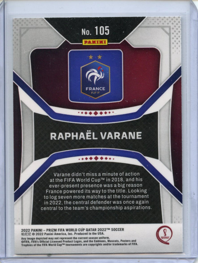 2022 Panini Prizm FIFA World Cup Qatar Raphael Varane