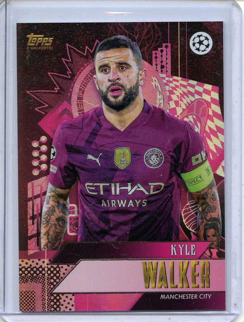 2024-25 Topps Gold UEFA Club Comps Kyle Walker Current Stars Pink 7/75