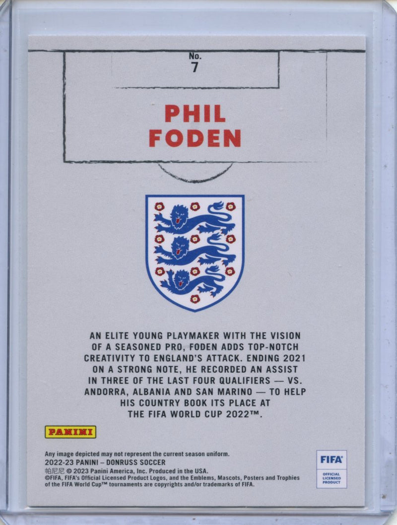 2022-23 Donruss FIFA Phil Foden Craftsmen Silver