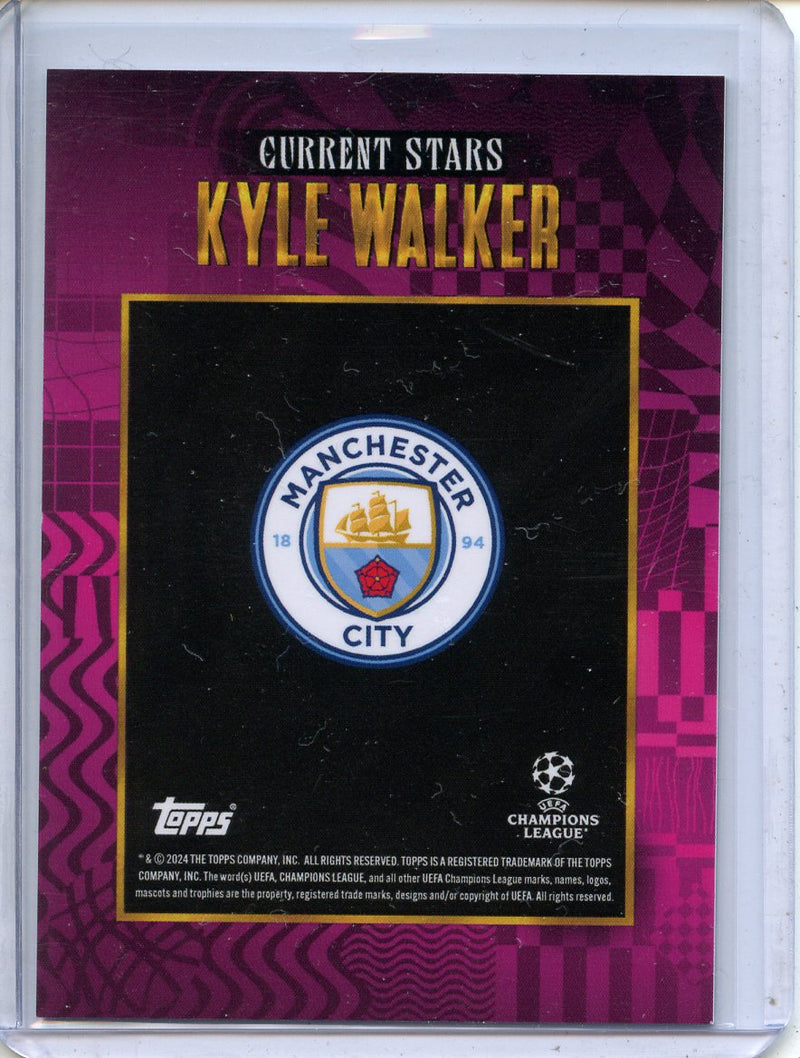 2024-25 Topps Gold UEFA Club Comps Kyle Walker Current Stars Pink 7/75