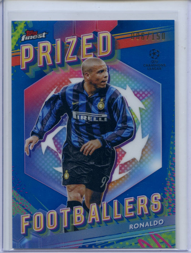 2023-24 Topps Finest UEFA Club Competitions Ronaldo Prized Footballers Blue 6/150 PF-19
