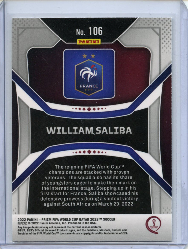 2022 Panini Prizm FIFA World Cup Qatar William Saliba