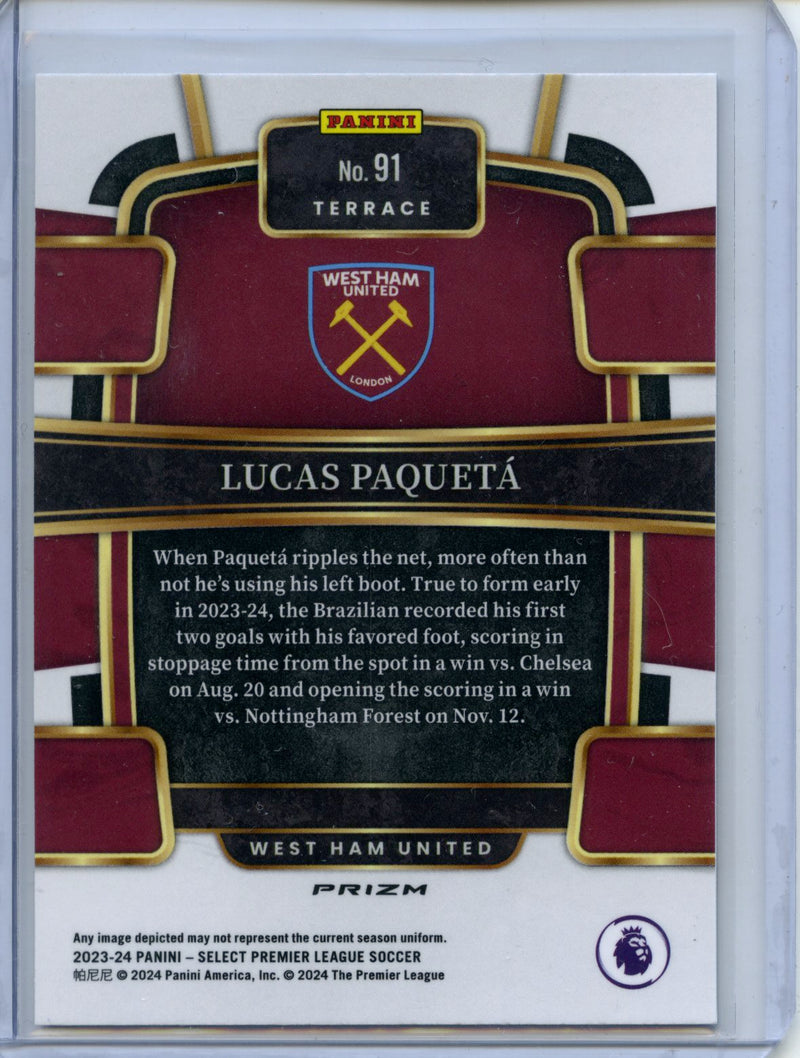 2023-24 Select Premier League Lucas Paqueta Terrace Silver