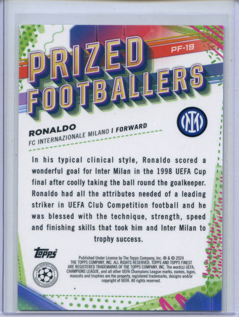 2023-24 Topps Finest UEFA Club Competitions Ronaldo Prized Footballers Blue 6/150 PF-19