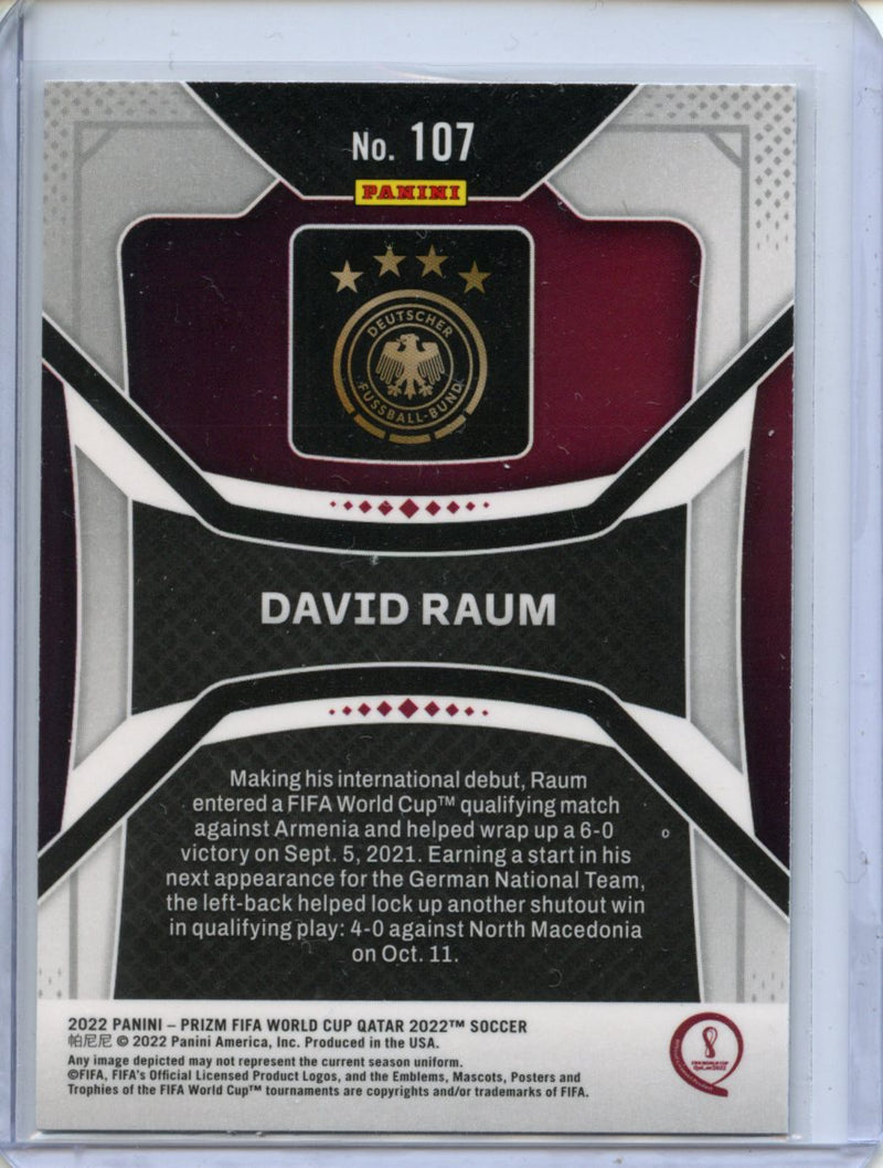 2022 Panini Prizm FIFA World Cup Qatar David Raum