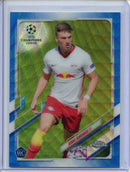 2020-21 Topps Chrome UEFA CL Dennis Borkowski Blue Wave Refractor 62/75