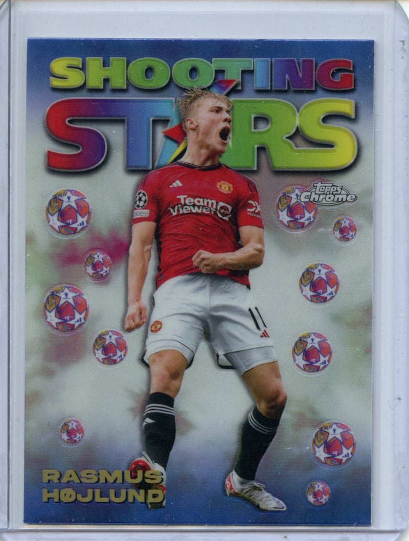 2023-24 Topps Chrome UEFA Rasmus Hojlund 1998 Shooting Stars
