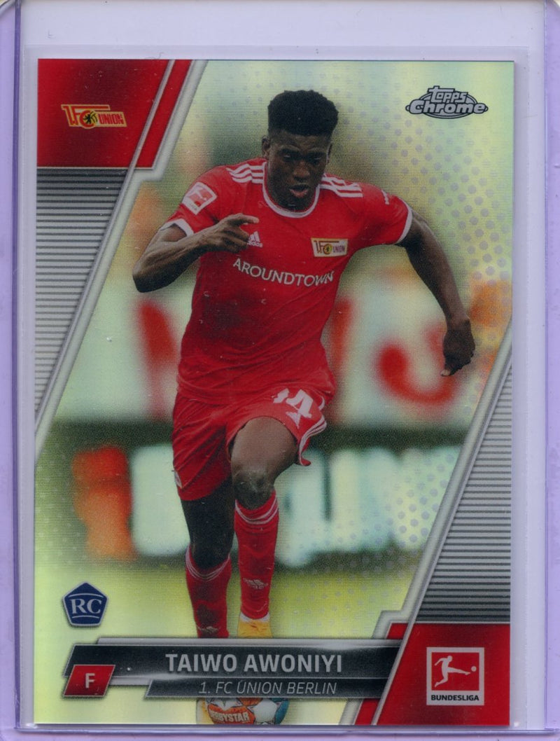 2021-22 Topps Chrome Bundesliga Soccer Taiwo Awoniyi Refractor