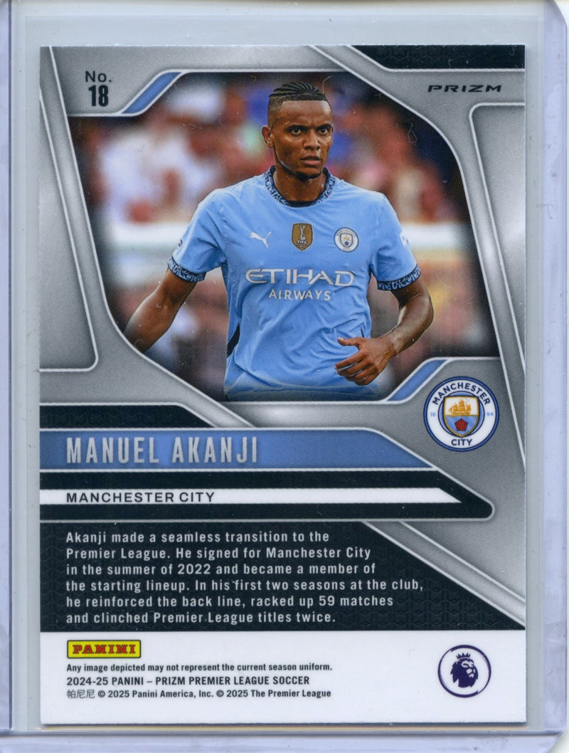 2024-25 Panini Prizm Premier League Manuel Akanji Silver