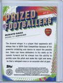 2023-24 Topps Finest UEFA Club Competitions Bukayo Saka Prized Footballers PF-2