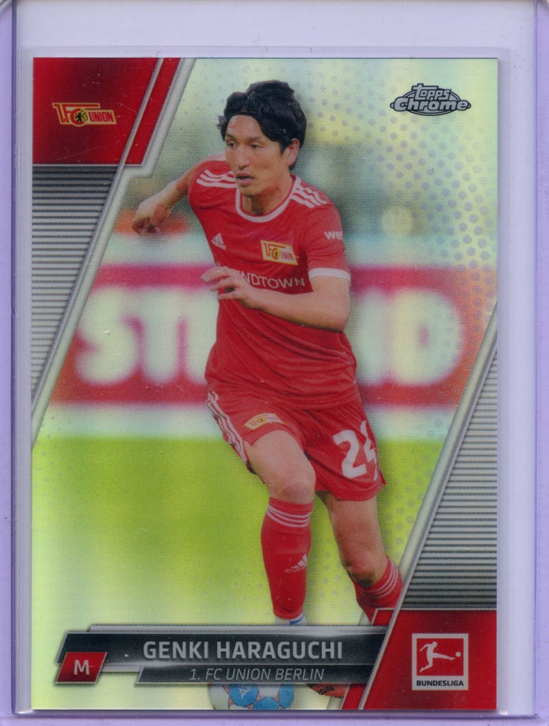 2021-22 Topps Chrome Bundesliga Soccer Genki Haraguchi Refractor