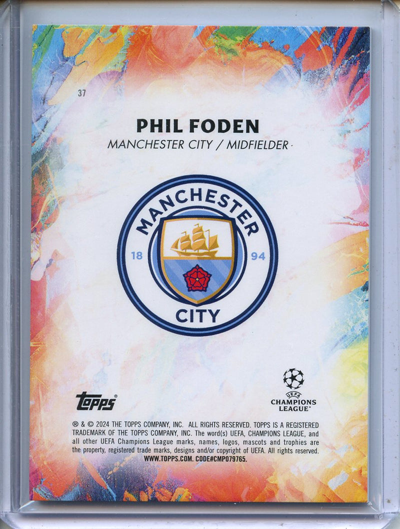 2023-24 Topps Inception UEFA Club Comps Phil Foden Star Quality Rainbow Foil 131/150