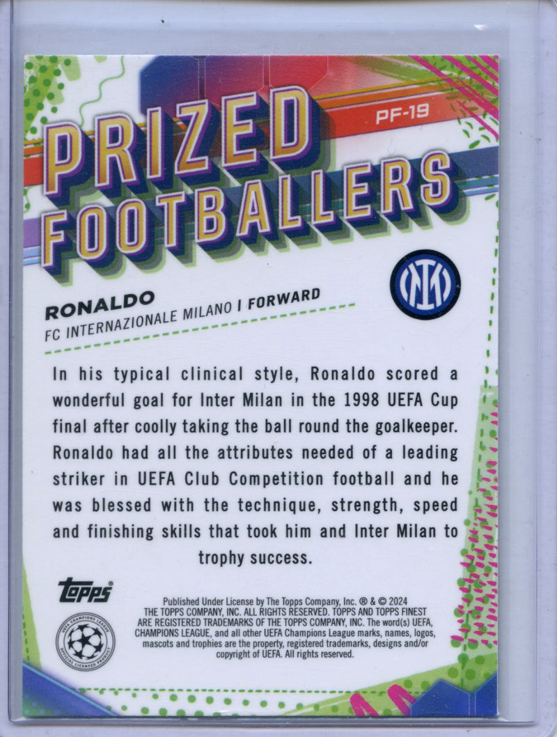 2023-24 Topps Finest UEFA Club Competitions Ronaldo Prized Footballers PF-19