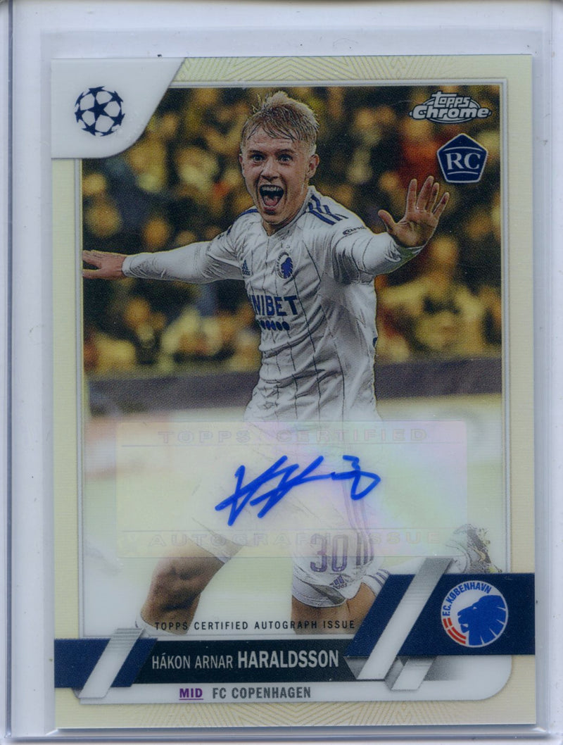 2022-23 Topps Chrome UEFA Hakon Arnar Haraldsson Autograph