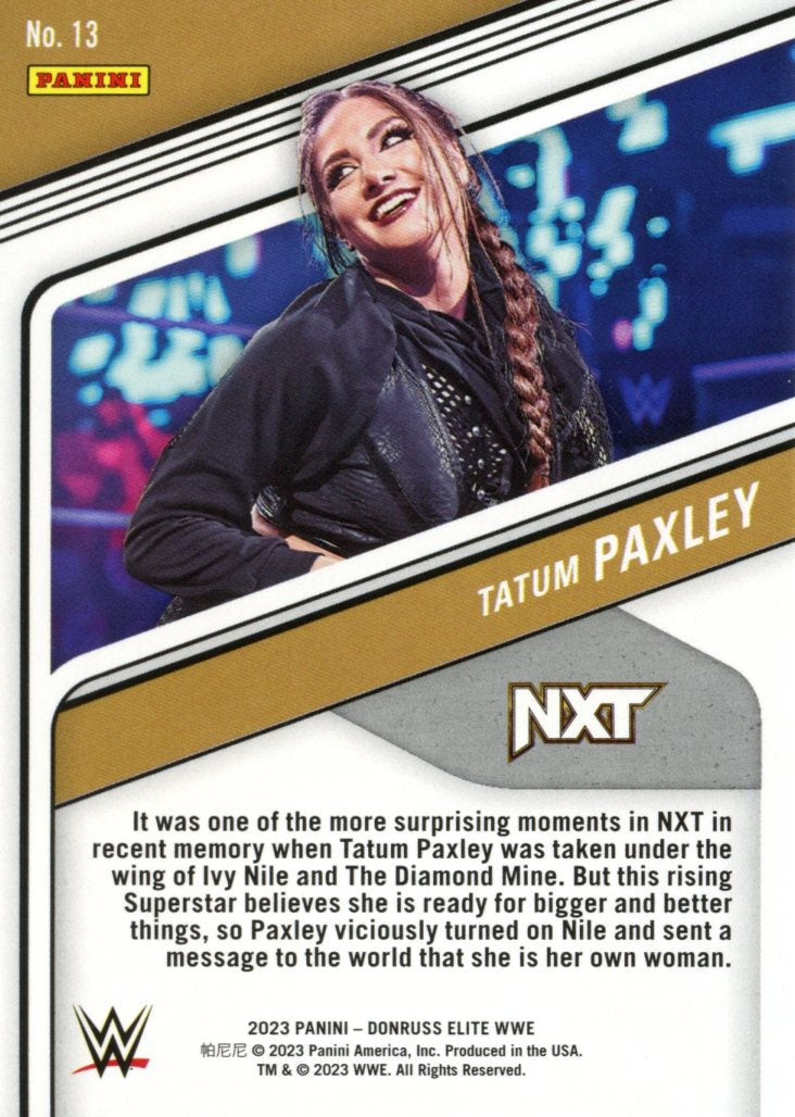 2023 Panini Donruss Elite WWE Tatum Paxley