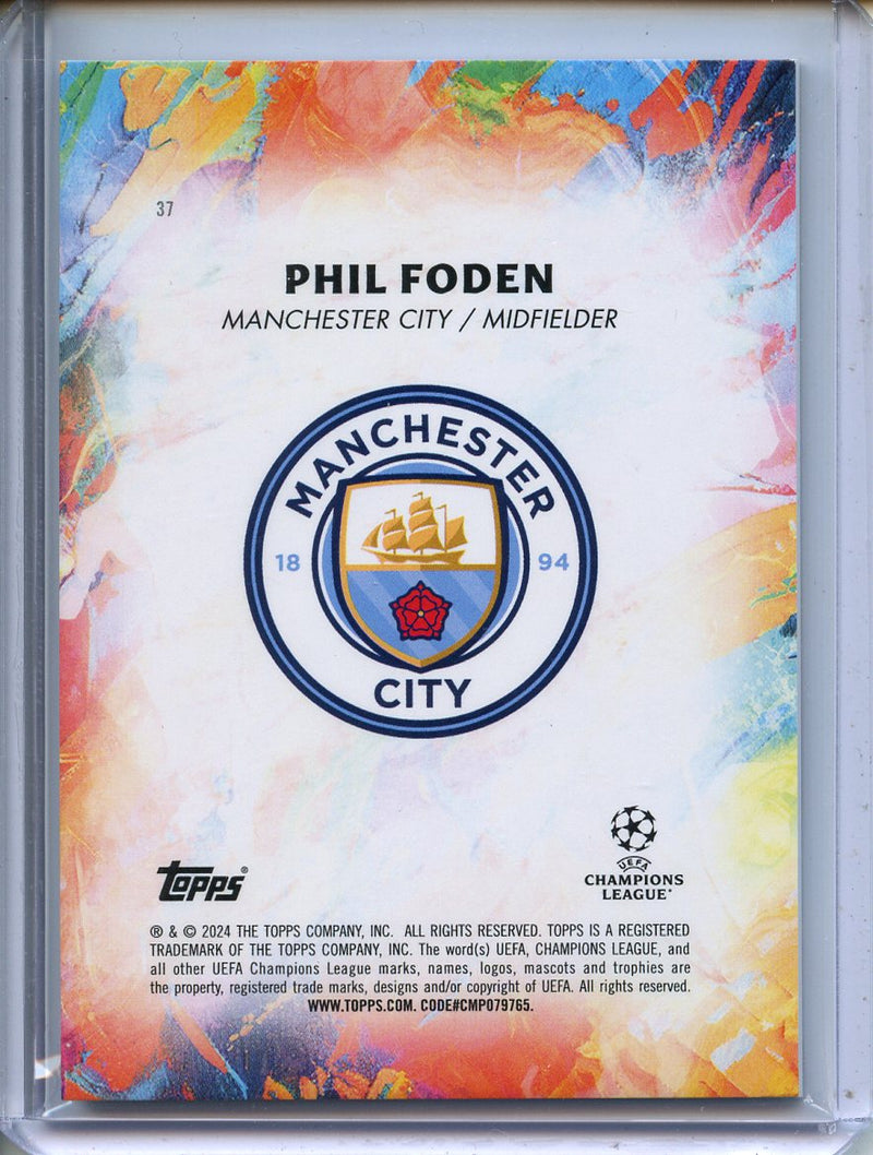 2023-24 Topps Inception UEFA Club Comps Phil Foden Star Quality Rainbow Foil 32/150