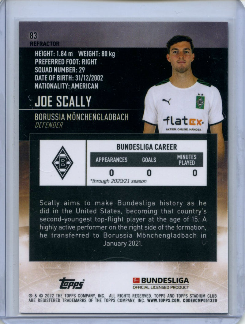 2021-22 Topps Bundesliga Stadium Club Chrome Joe Scally Refractor