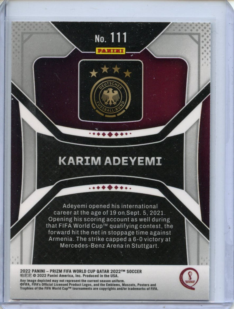 2022 Panini Prizm FIFA World Cup Qatar Karim Adeyemi