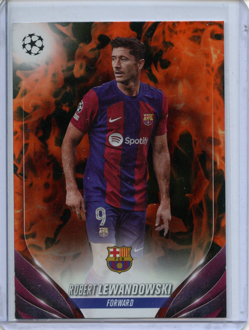 2023-24 Topps UEFA CC Robert Lewandowski Inferno Foil
