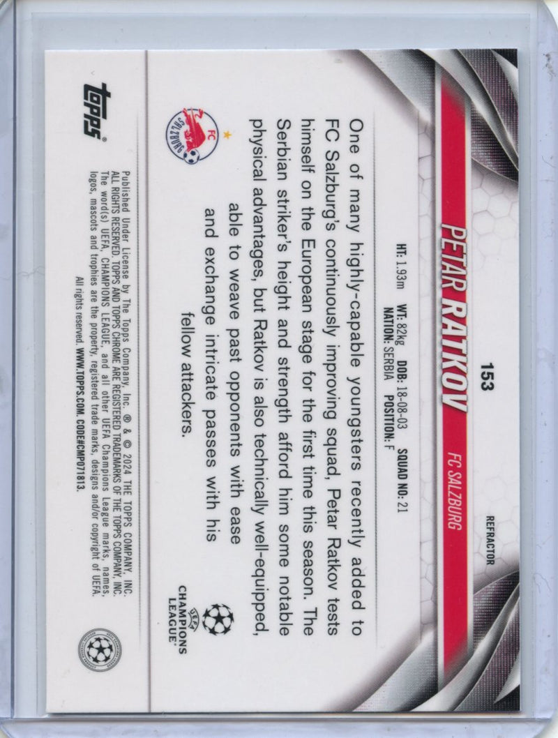 2023-24 Topps Chrome UEFA Petar Ratkov Refractor