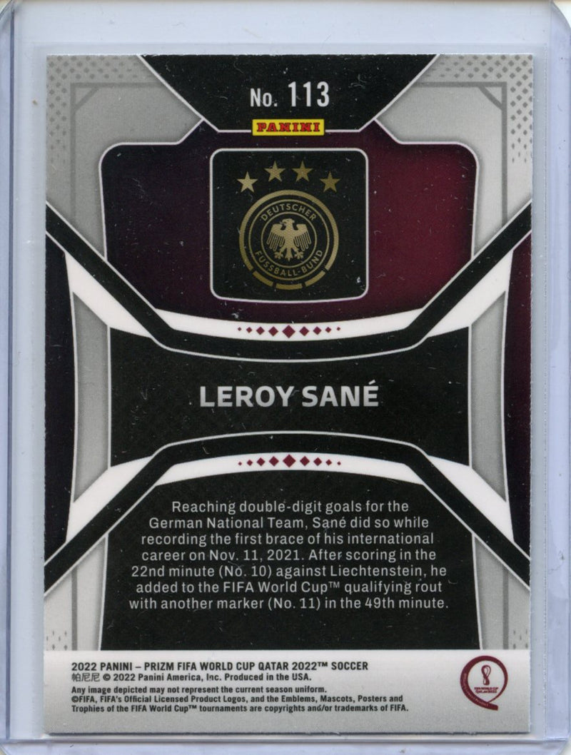 2022 Panini Prizm FIFA World Cup Qatar Leroy Sane