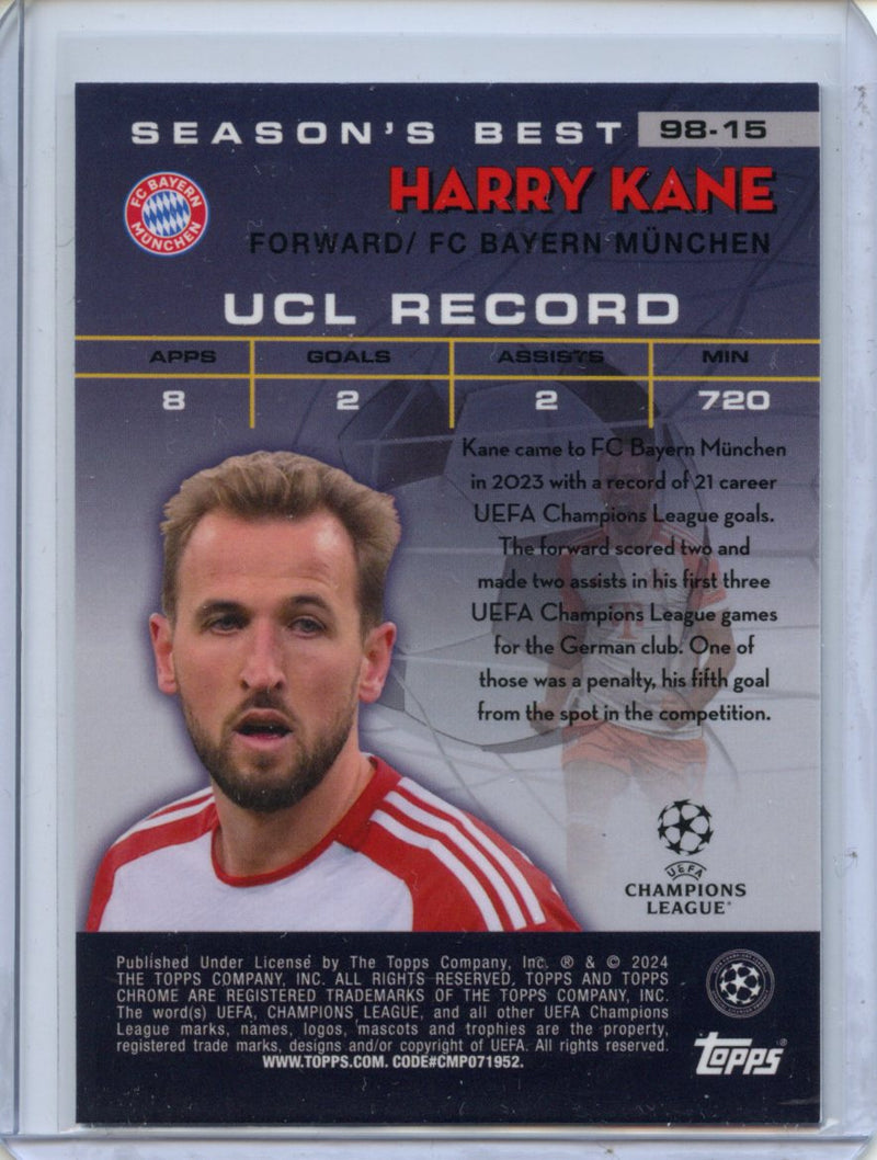 2023-24 Topps Chrome UEFA Harry Kane 1998 Shooting Stars
