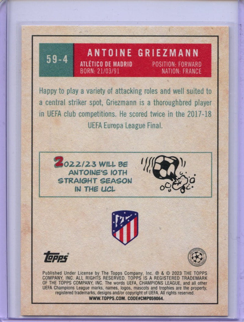 2022-23 Topps UEFA Club Competitions Antoine Griezmann 1959 Topps Set