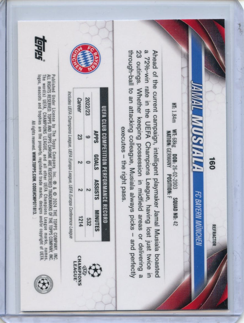 2023-24 Topps Chrome UEFA Jamal Musiala Refractor