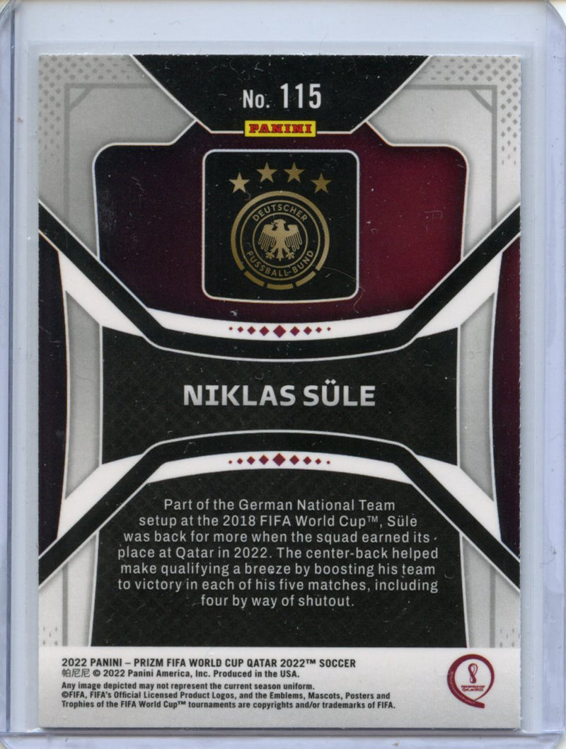 2022 Panini Prizm FIFA World Cup Qatar Niklas Sule