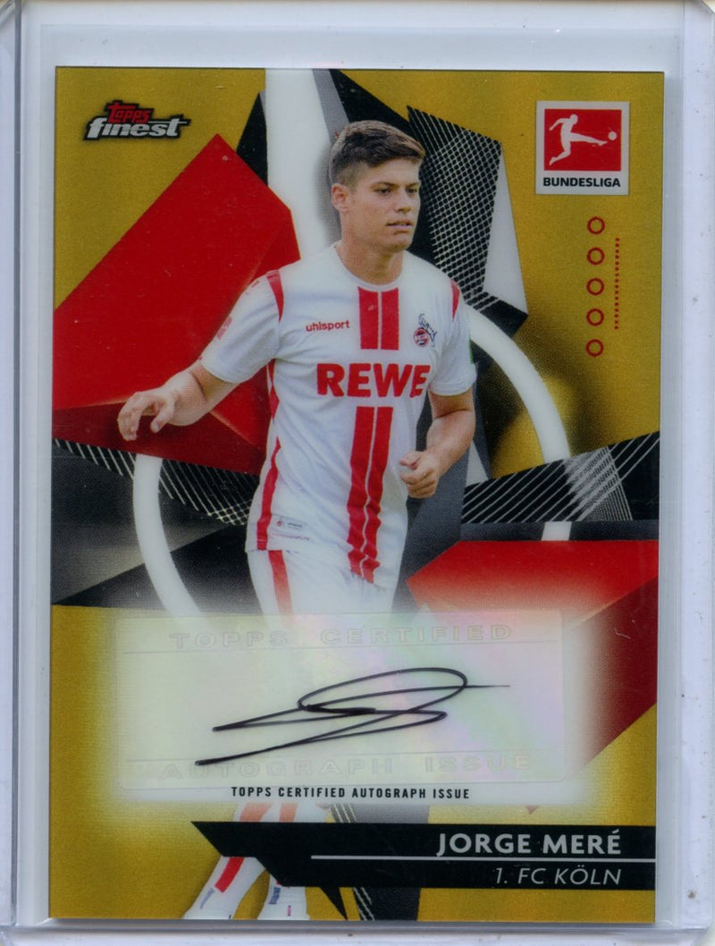 2020-21 Finest Bundesliga Jorge Mere Autograph Gold 11/25