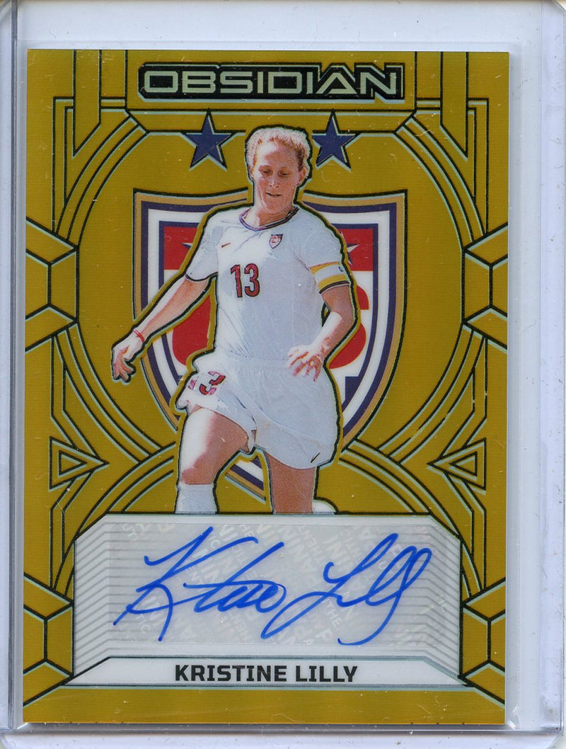 2024-25 Obsidian Soccer Kristine Lilly USWNT Class Of 99 Gold Flood 8/10