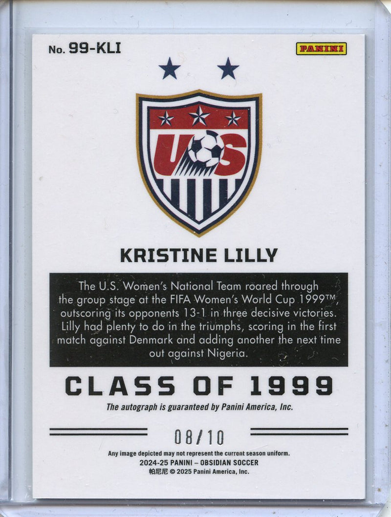 2024-25 Obsidian Soccer Kristine Lilly USWNT Class Of 99 Gold Flood 8/10