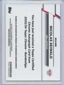 2023-24 Topps Chrome Bundesliga Nicolas Seiwald Autograph Gold 3/50