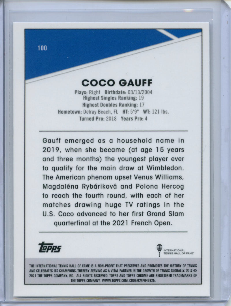 2021 Topps Chrome Tennis Coco Gauff