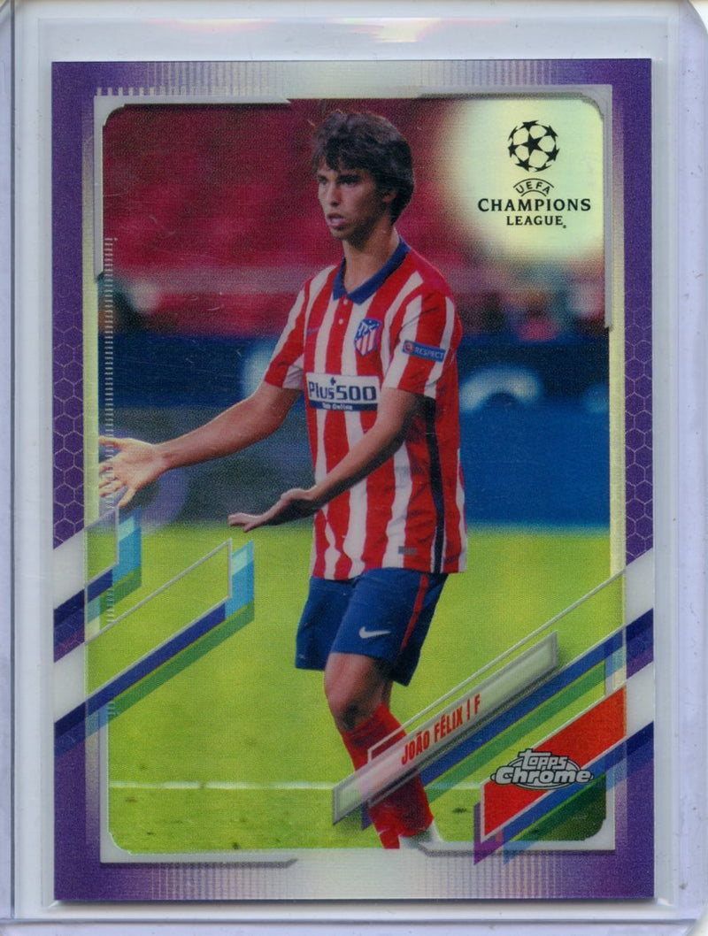 2020-21 Topps Chrome UEFA CL Joao Felix Purple Refractor 139/250