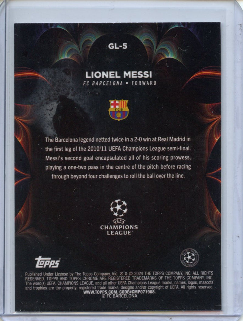 2023-24 Topps Chrome UEFA Lionel Messi Golazo