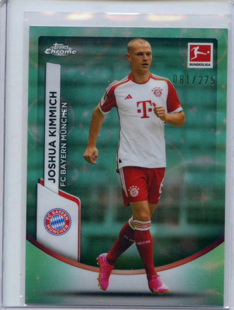 2023-24 Topps Chrome Bundesliga Joshua Kimmich Aqua Bubble 81/275