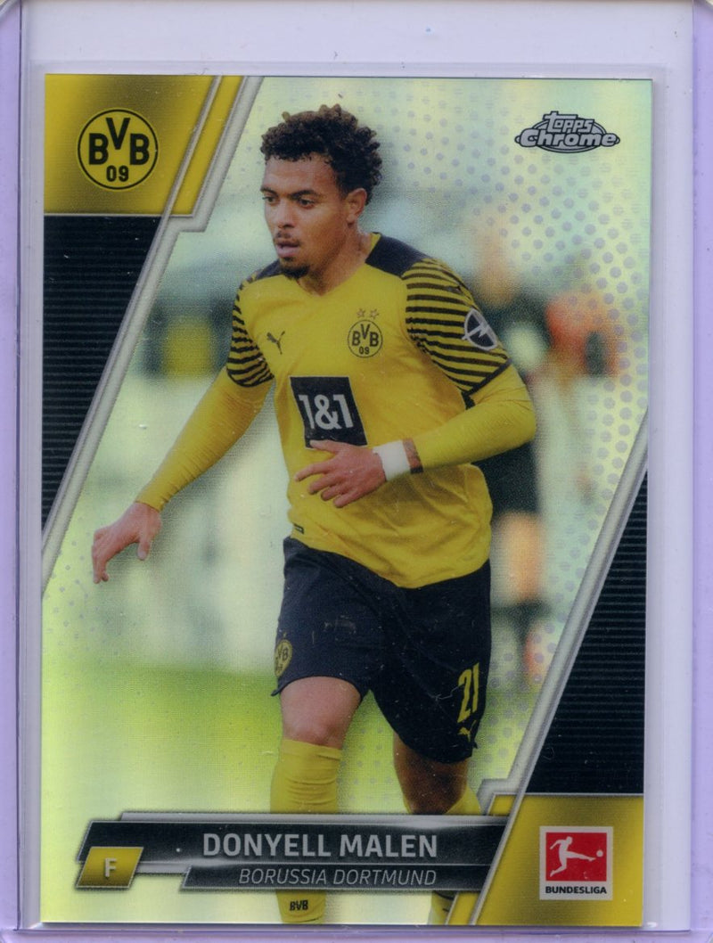 2021-22 Topps Chrome Bundesliga Soccer Donyell Malen Refractor