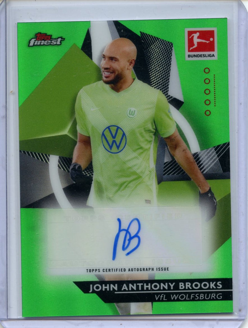 2020-21 Finest Bundesliga John Anthony Brooks Autograph Green 44/50